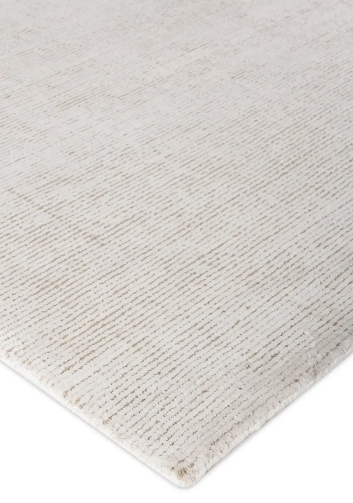 8' X 10' White/Beige Handmade Rug