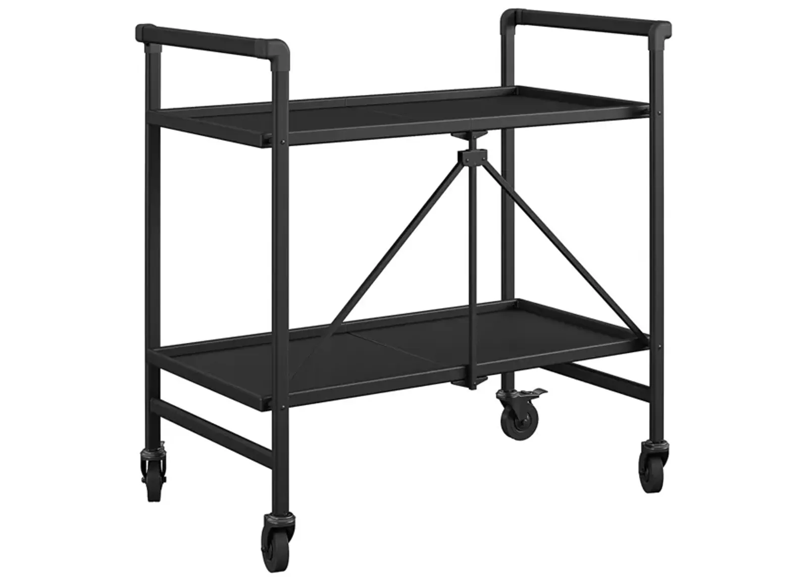 Outdoor Folding Serving Cart with 2 Shelves