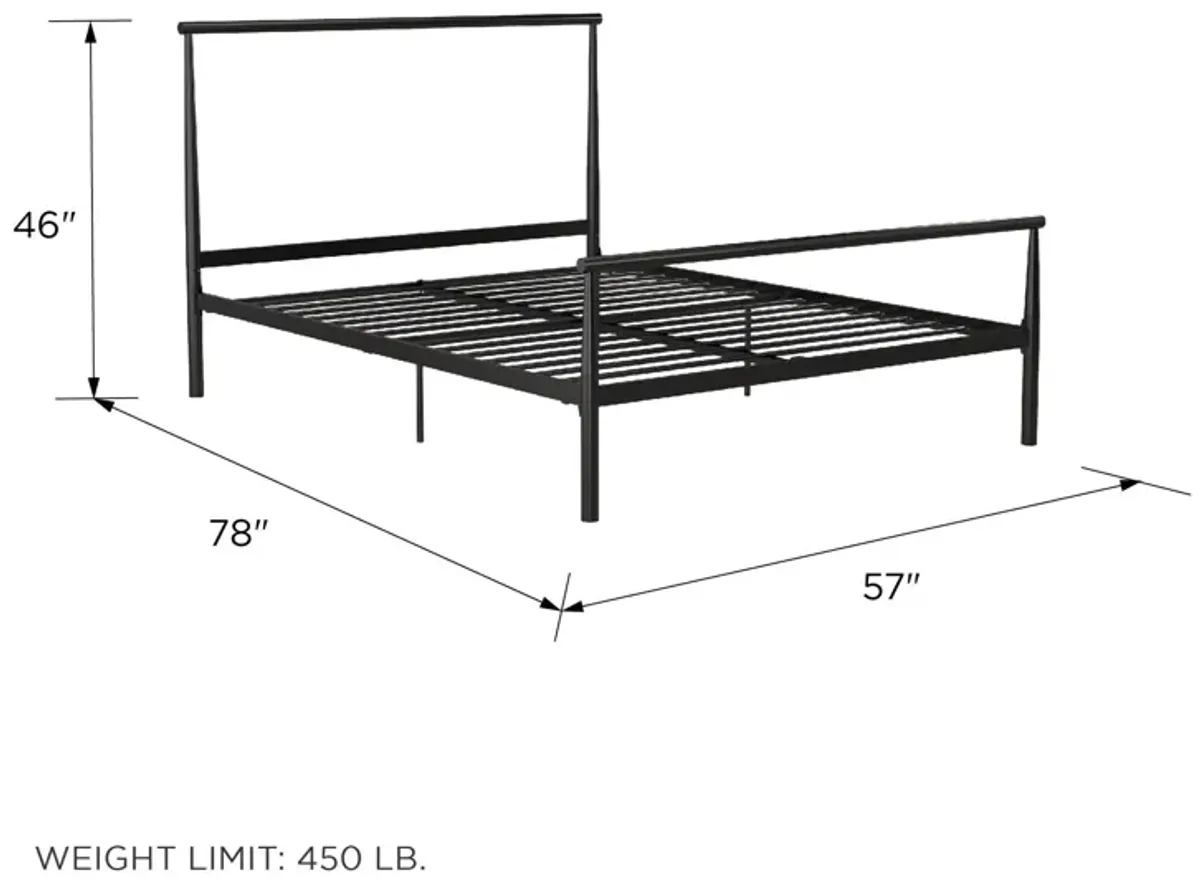 Calixa Modern Metal Bed with Multiple Height Adjustment Options