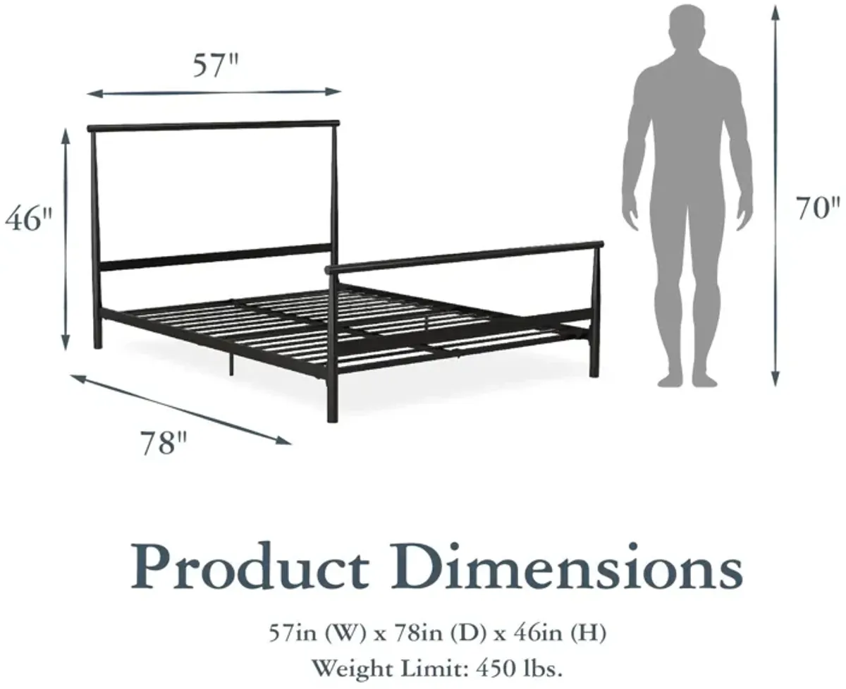 Calixa Modern Metal Bed with Multiple Height Adjustment Options