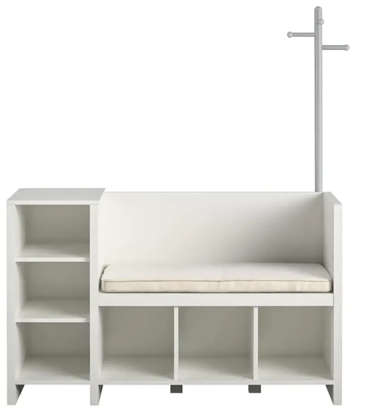 Jocelyn Storage Bench and Coat Rack with 6 Shelves