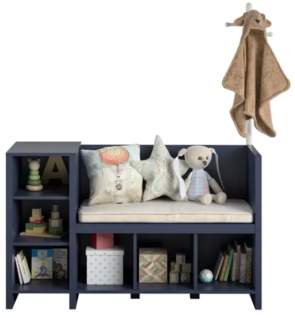 Jocelyn Storage Bench and Coat Rack with 6 Shelves