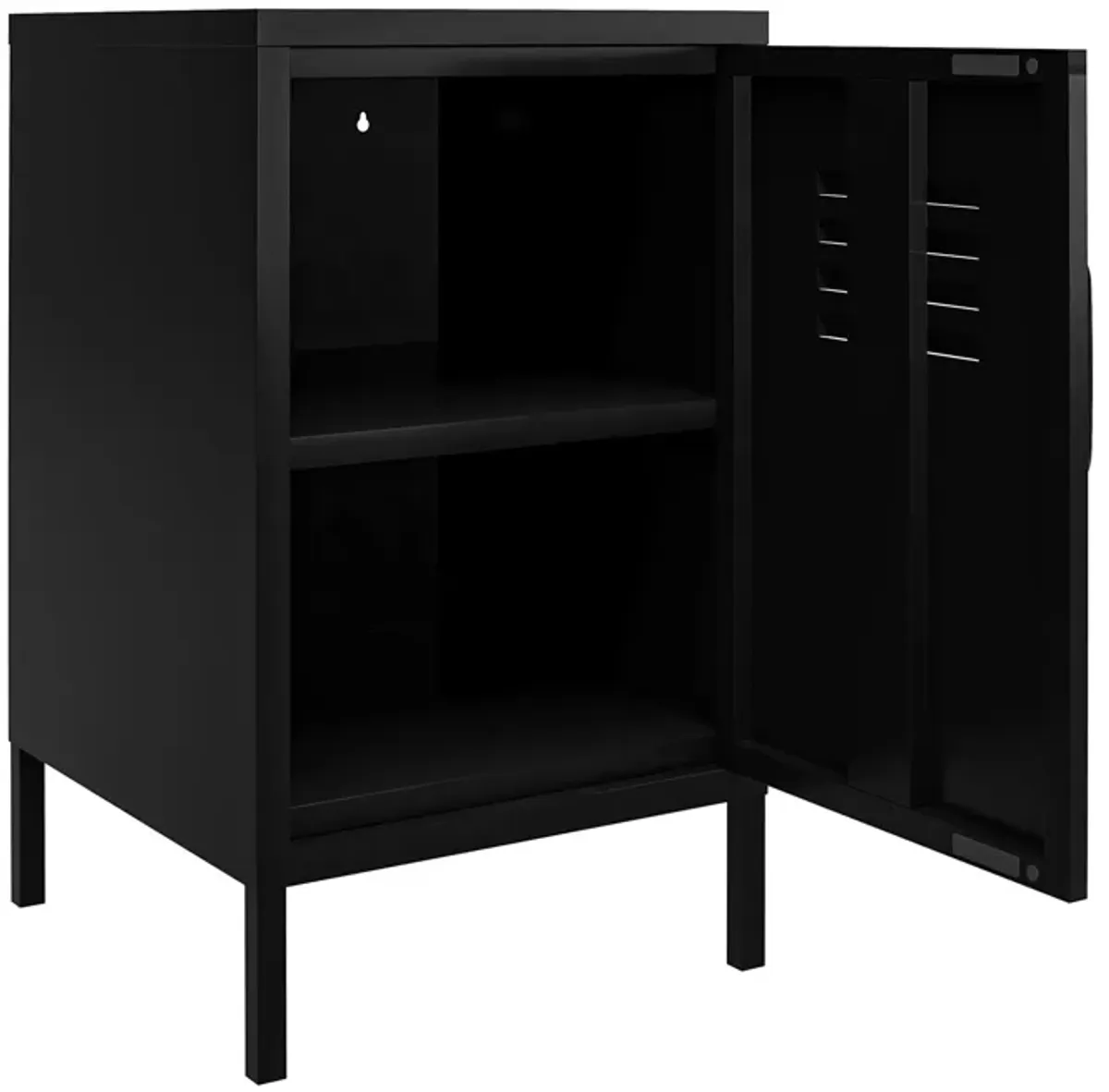 Shadwick 1 Door Metal Locker Style Livingroom End Table