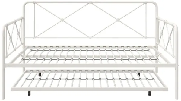 Ally Metal Farmhouse Style Daybed and Trundle Set