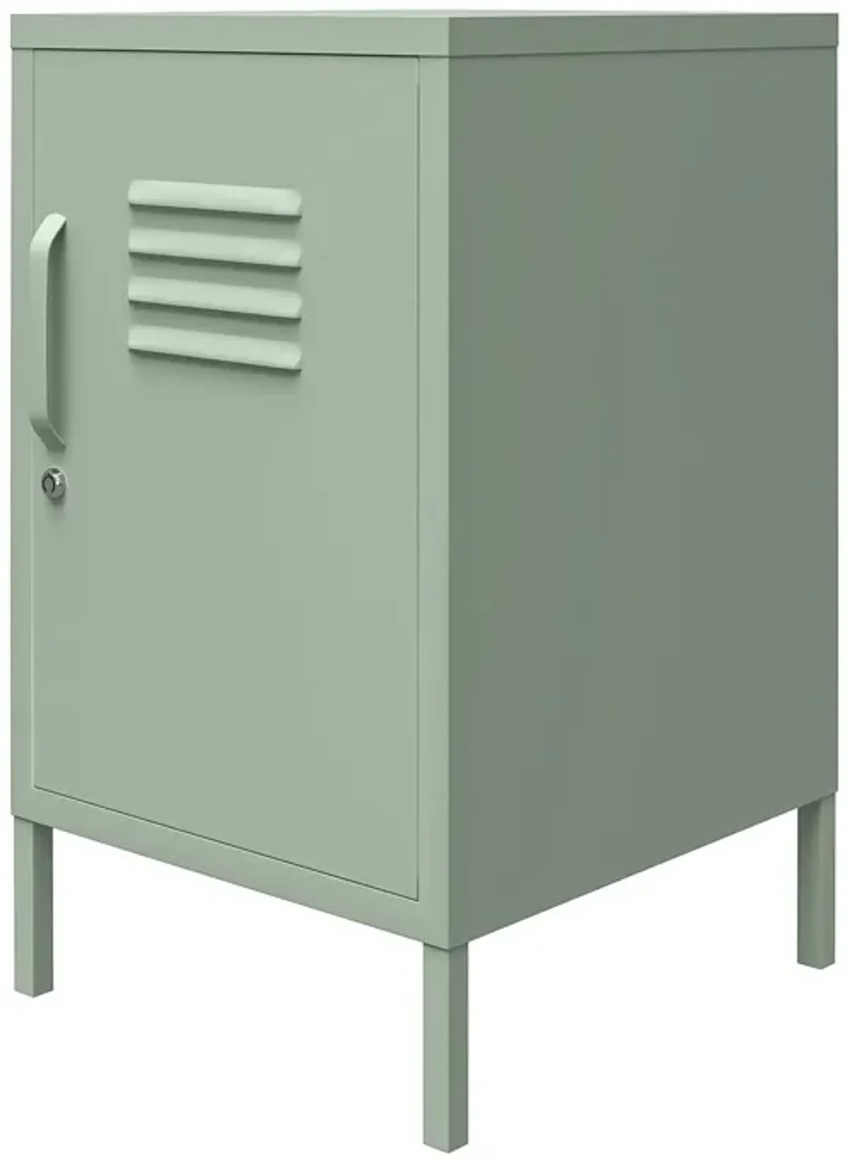 Shadwick 1 Door Metal Locker Style Livingroom End Table