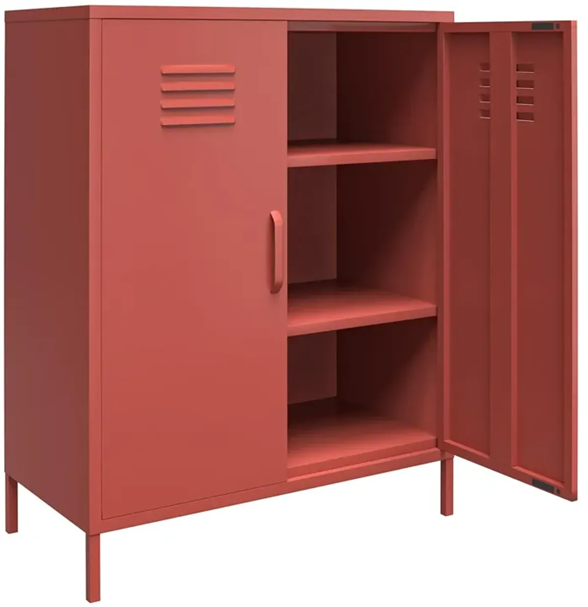 Shadwick 2 Door Metal Locker Style Accent Storage Cabinet