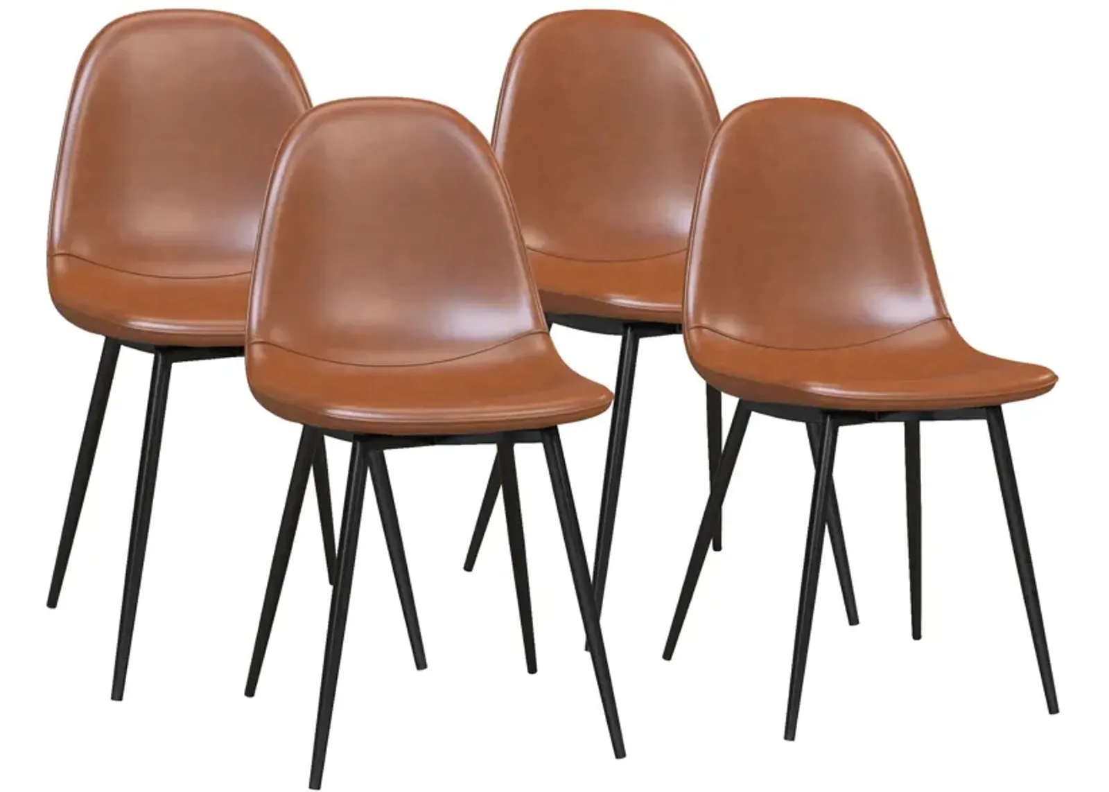 Brandon Upholstered Mid Century Modern Kitchen Dining Chairs, Set of 4