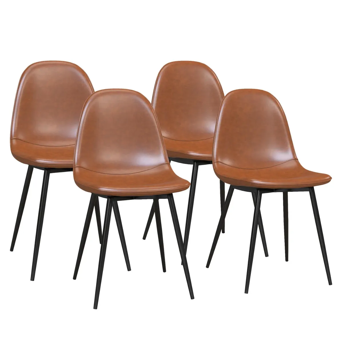 Brandon Upholstered Mid Century Modern Kitchen Dining Chairs, Set of 4