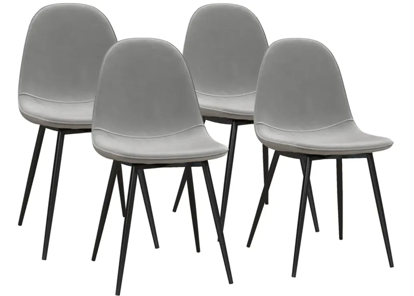 Brandon Upholstered Mid Century Modern Kitchen Dining Chairs, Set of 4