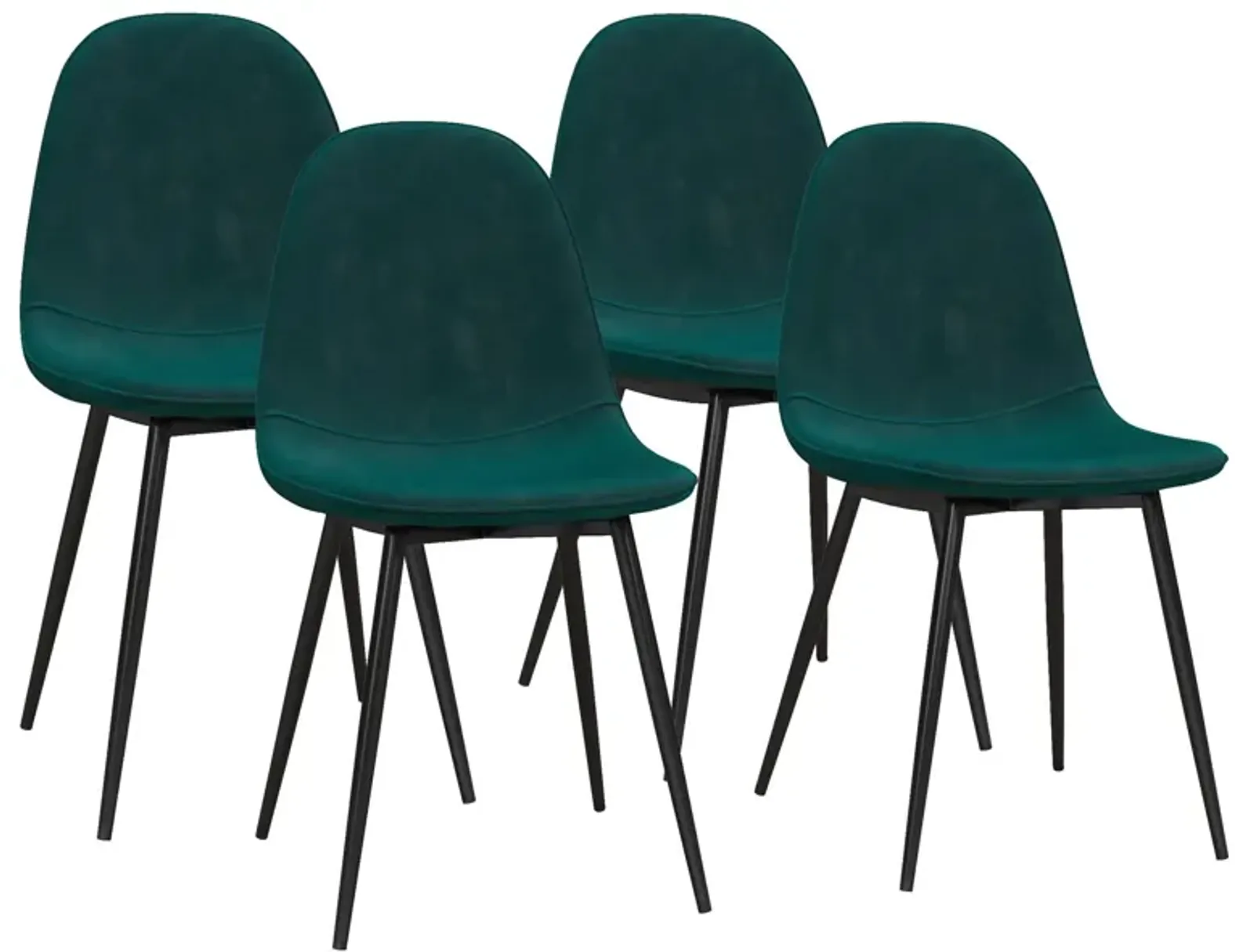 Brandon Upholstered Mid Century Modern Kitchen Dining Chairs, Set of 4