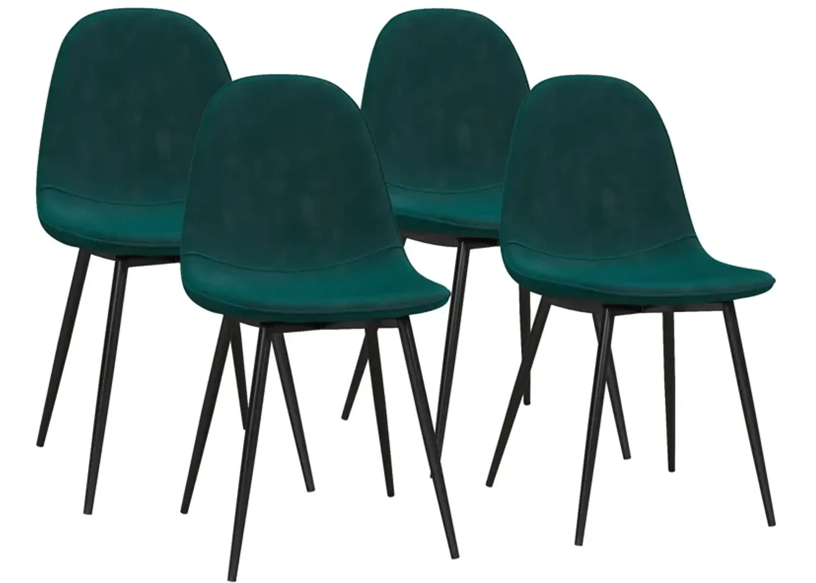 Brandon Upholstered Mid Century Modern Kitchen Dining Chairs, Set of 4