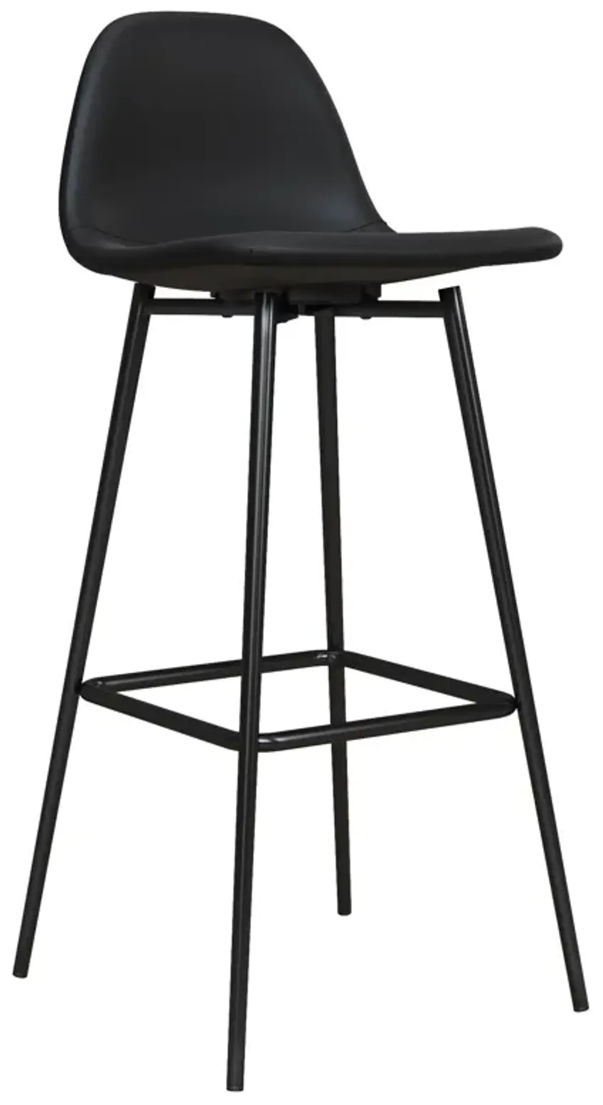 Brandon Upholstered Mid Century Modern Kitchen Bar Stool with Metal Legs