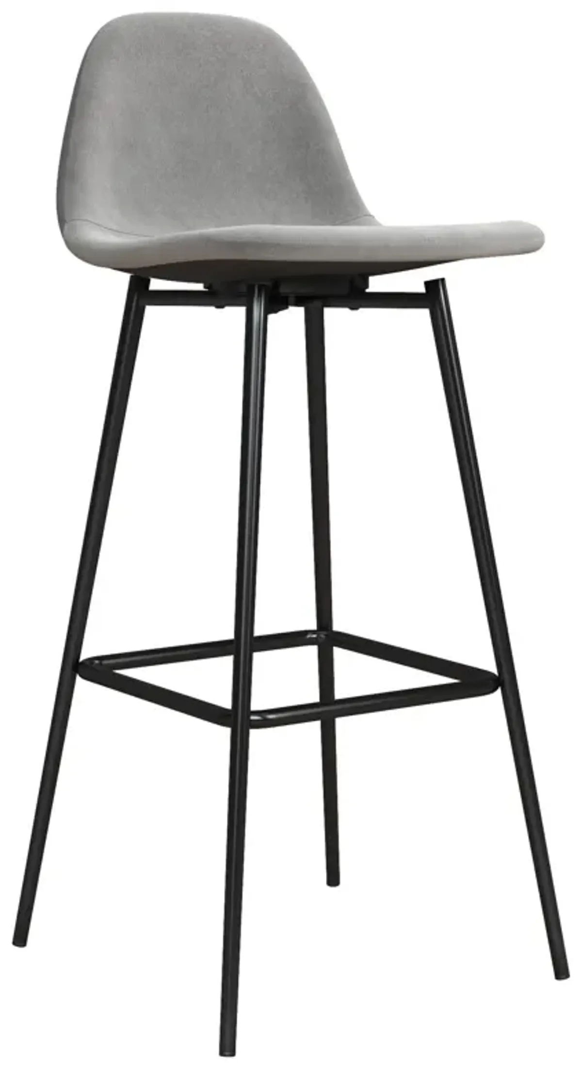 Brandon Upholstered Mid Century Modern Kitchen Bar Stool with Metal Legs