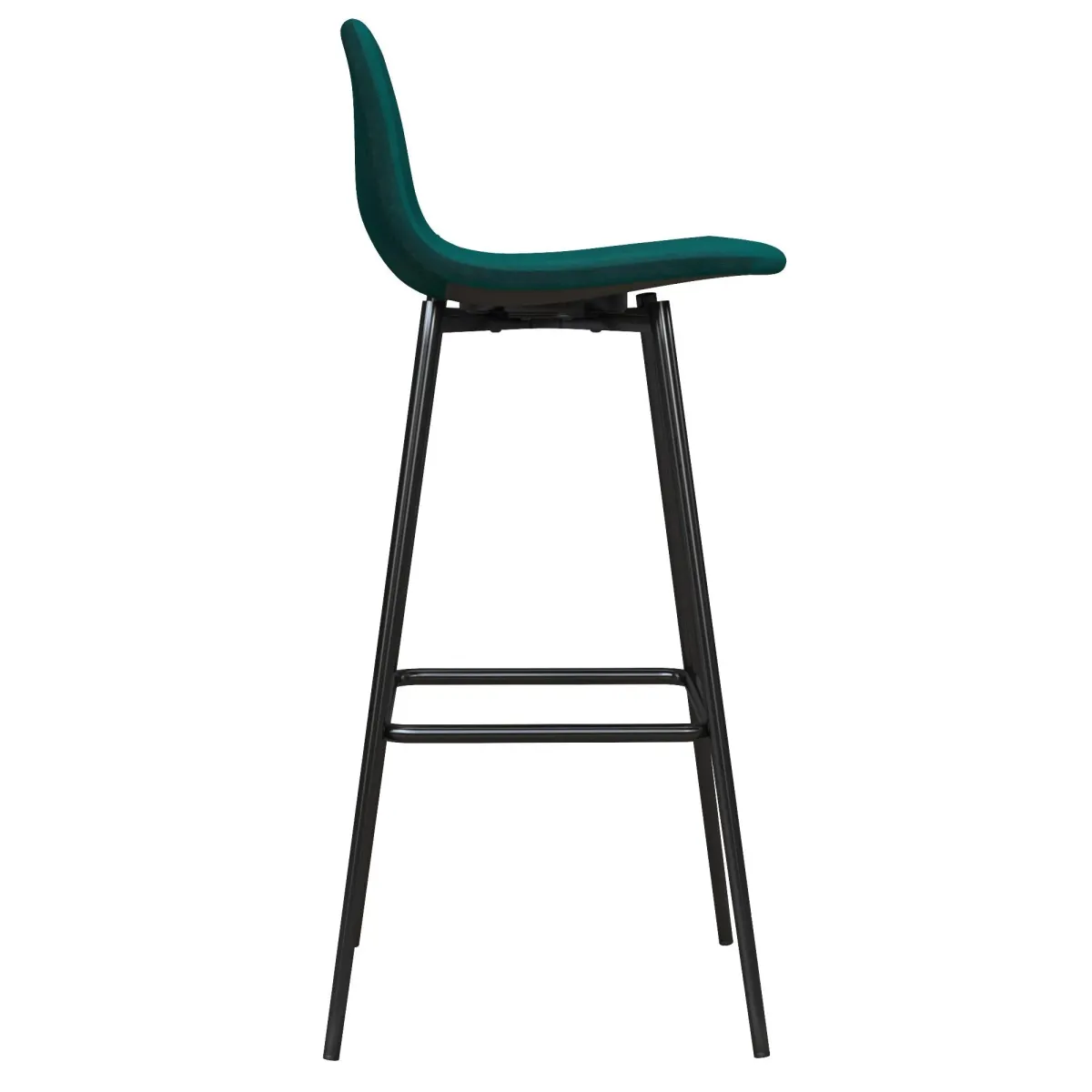 Brandon Upholstered Mid Century Modern Kitchen Bar Stool with Metal Legs