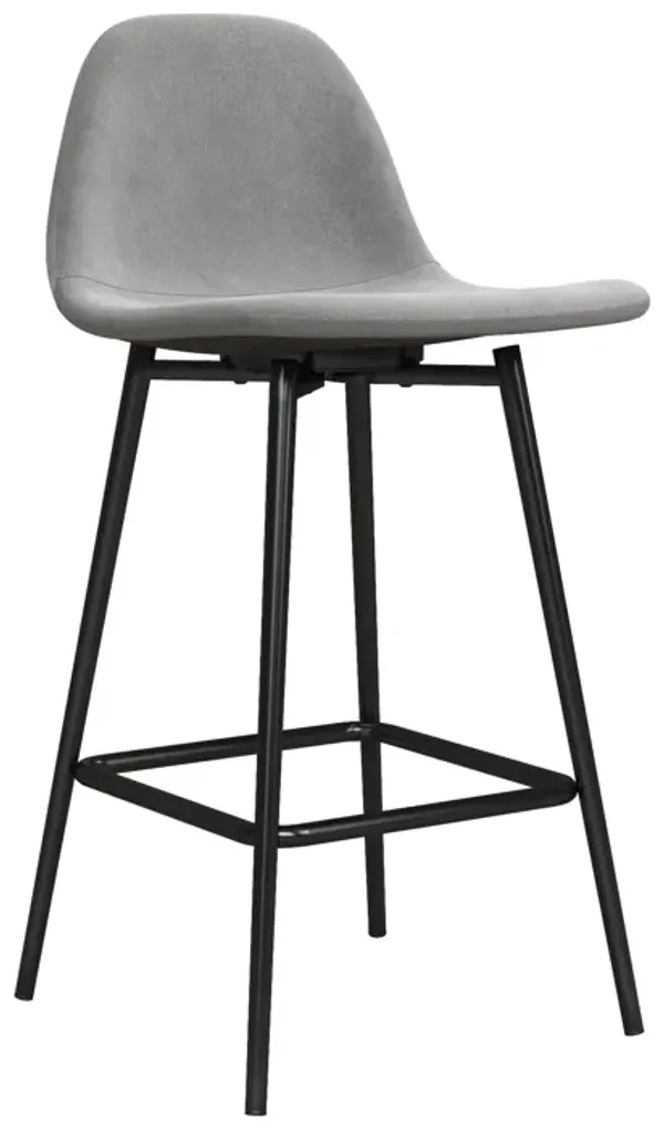 Brandon Upholstered Mid Century Modern Counter Height Bar Stool