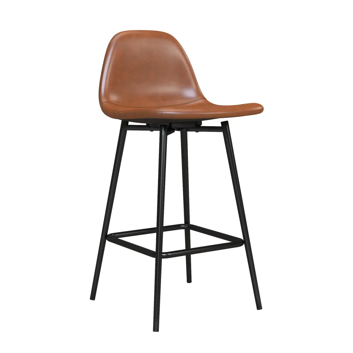 Brandon Upholstered Mid Century Modern Counter Height Bar Stool