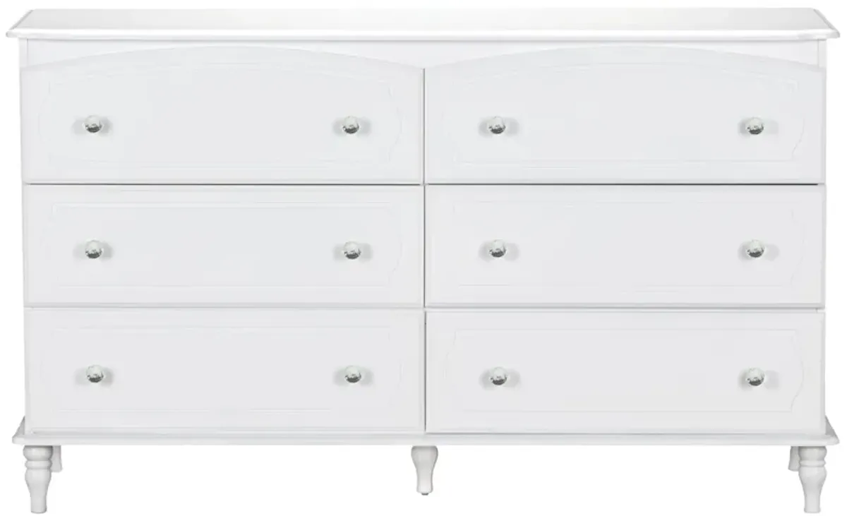 Rowan Valley Laren Kids' 6 Drawer Dresser with Wood Feet