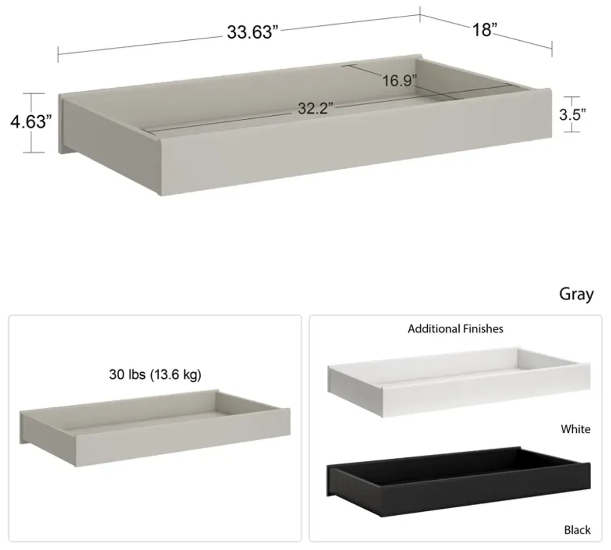 Rowan Valley Changing Table Topper for Dressers