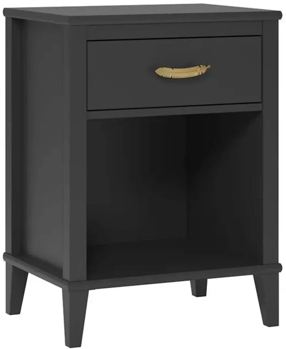 Monarch Hill Hawken Nightstand with Gold Feather Drawer Pull