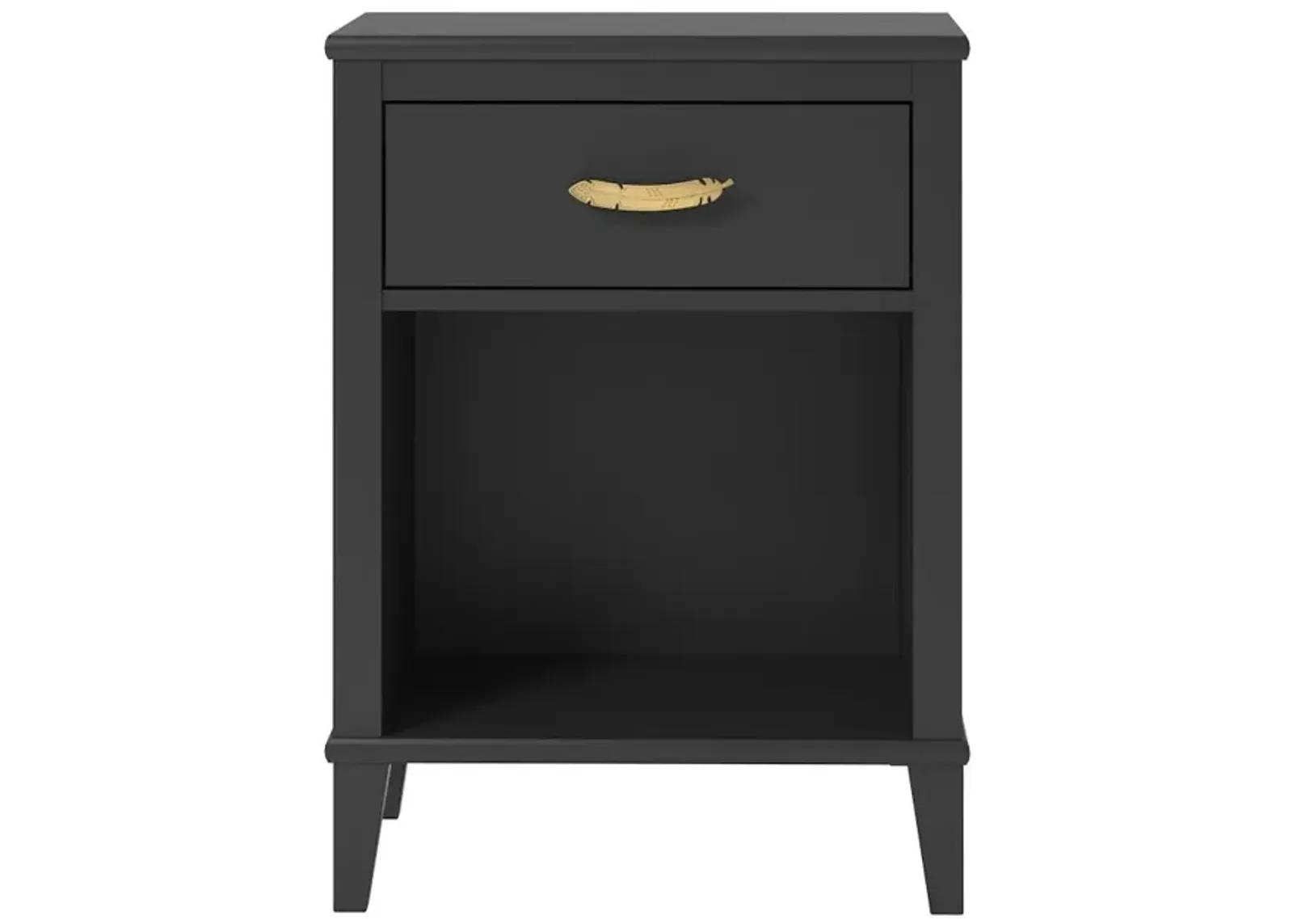 Monarch Hill Hawken Nightstand with Gold Feather Drawer Pull