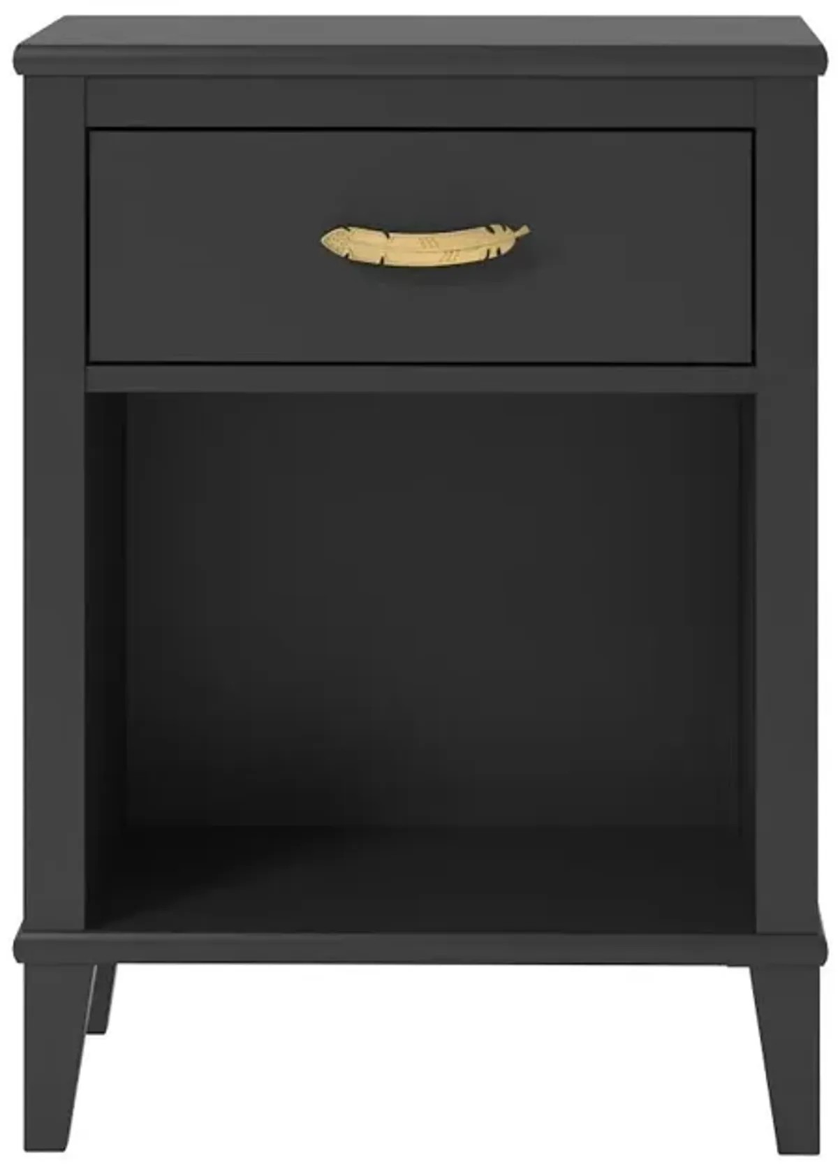 Monarch Hill Hawken Nightstand with Gold Feather Drawer Pull