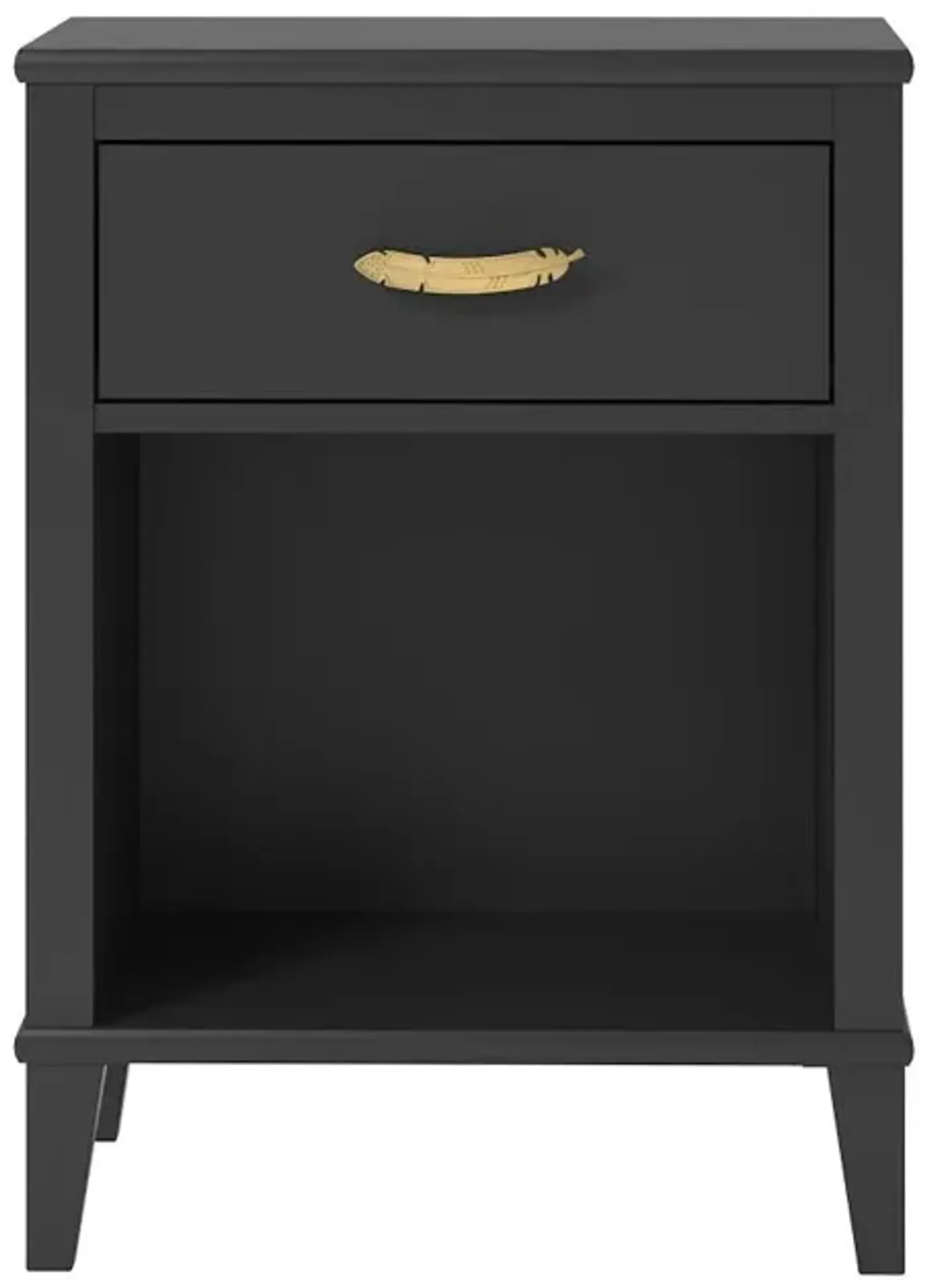 Monarch Hill Hawken Nightstand with Gold Feather Drawer Pull