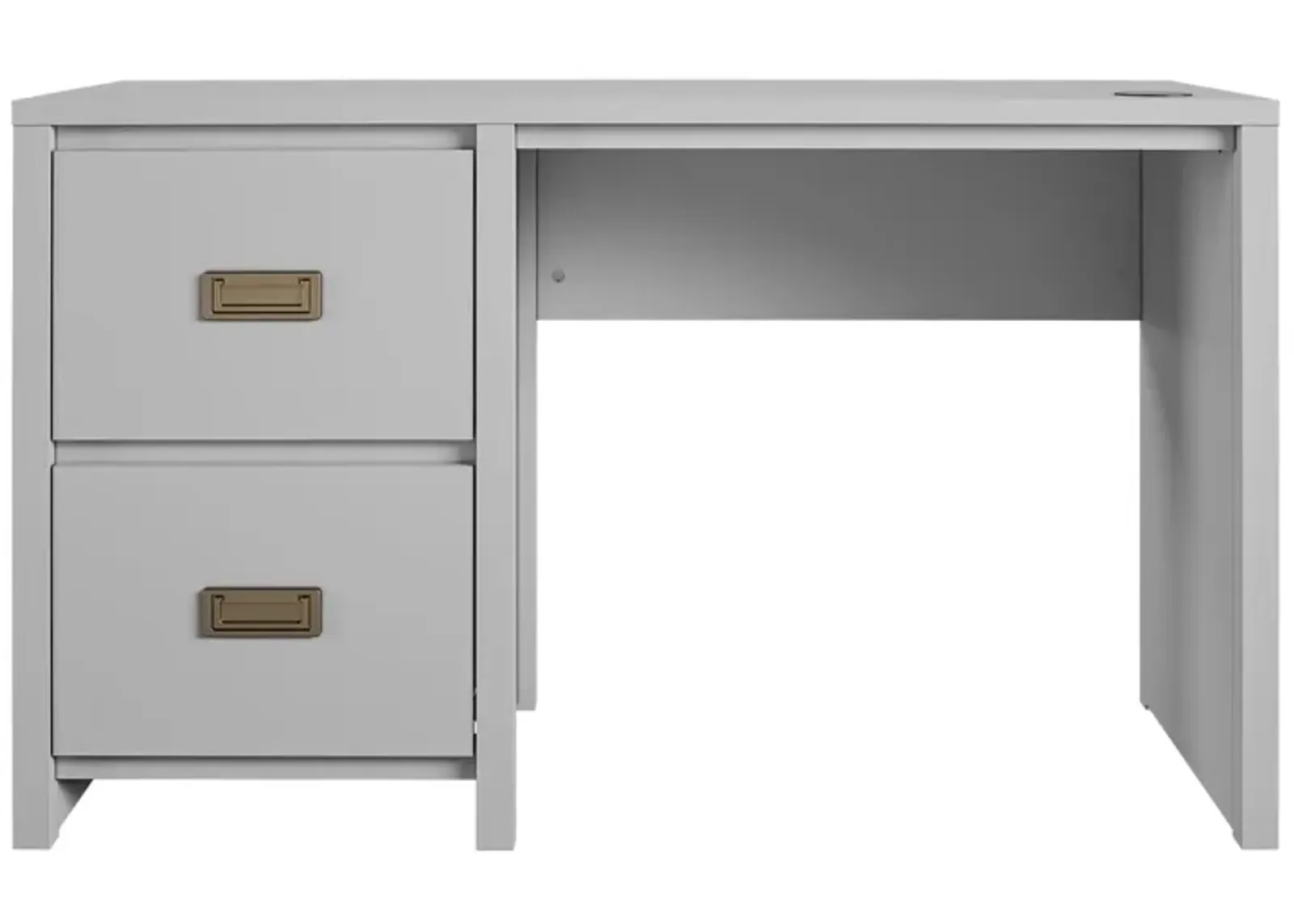 Monarch Hill Haven Single Pedestal Desk with Gold Drawer Pulls