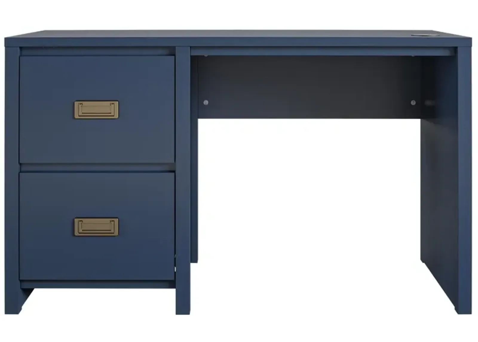 Monarch Hill Haven Single Pedestal Desk with Gold Drawer Pulls