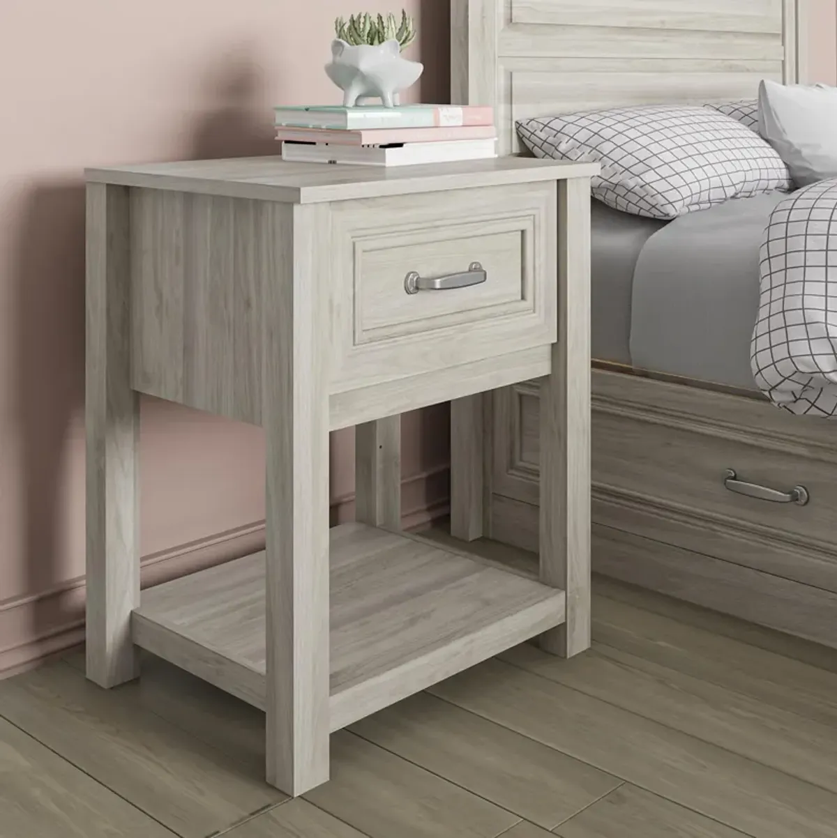 Sierra Ridge Levi Kids' 1 Drawer Nightstand and Lower Shelf