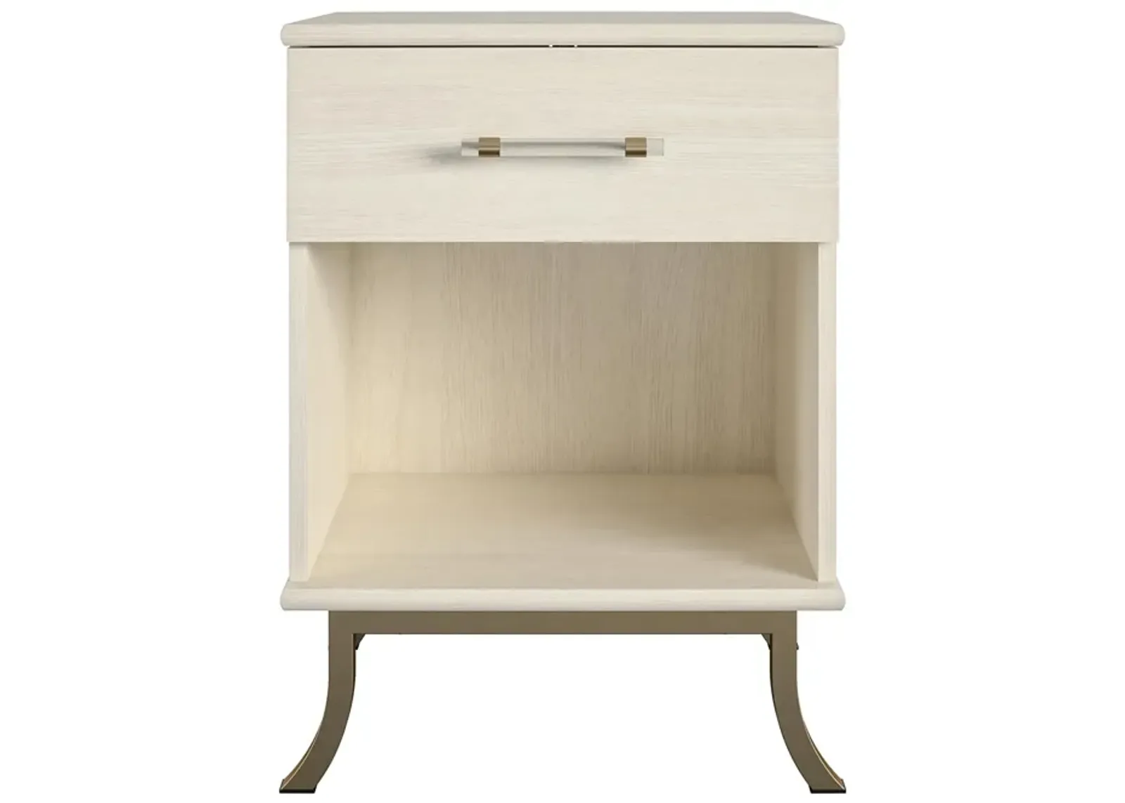 Monarch Hill Clementine White Nightstand with 1 Drawer