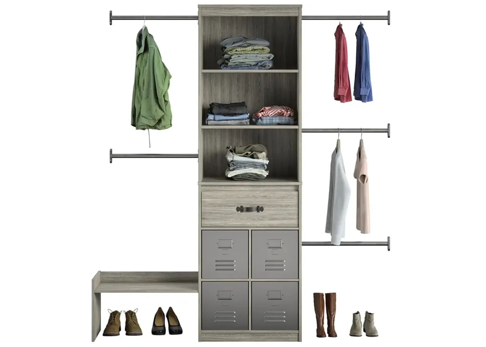 Nova Grow with Me Adjustable Kids' Closet Organizer System