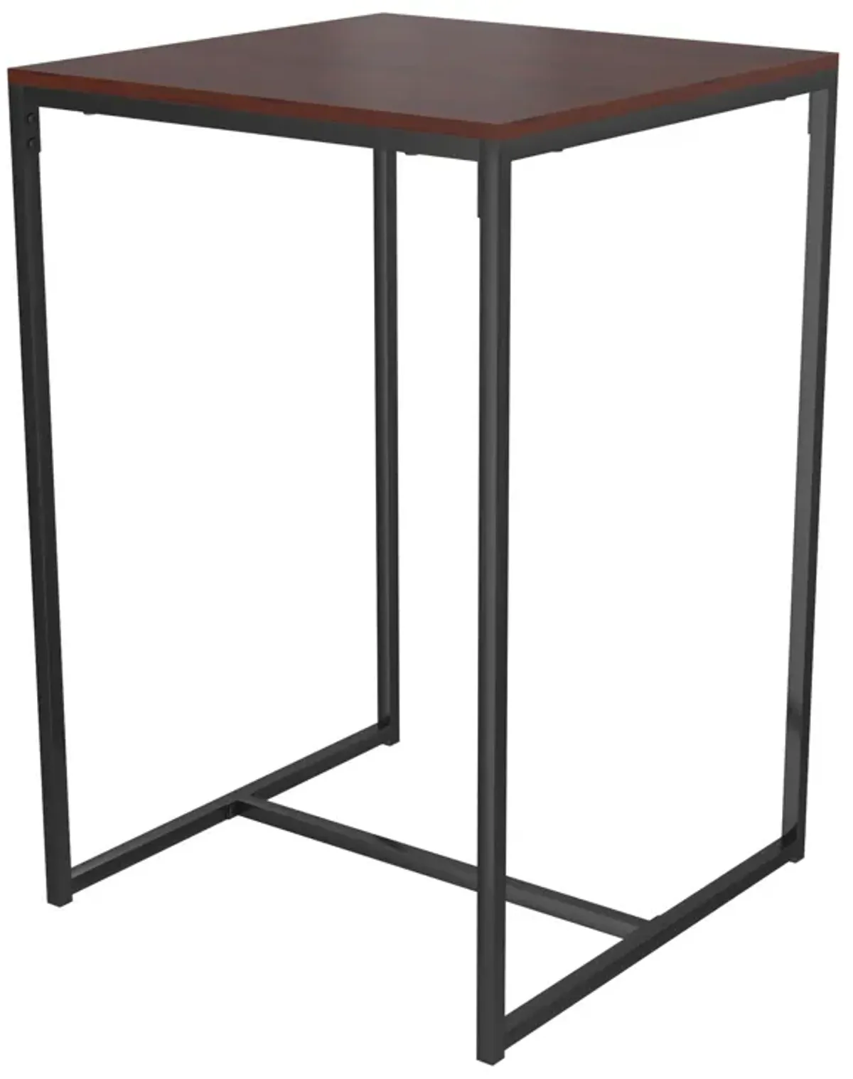 Bungalow 3-Piece Pub Set with Wood Tabletop and Metal Frame