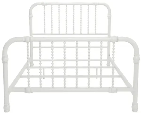 Monarch Hill Wren Metal Bed with Curved Scrollwork Design