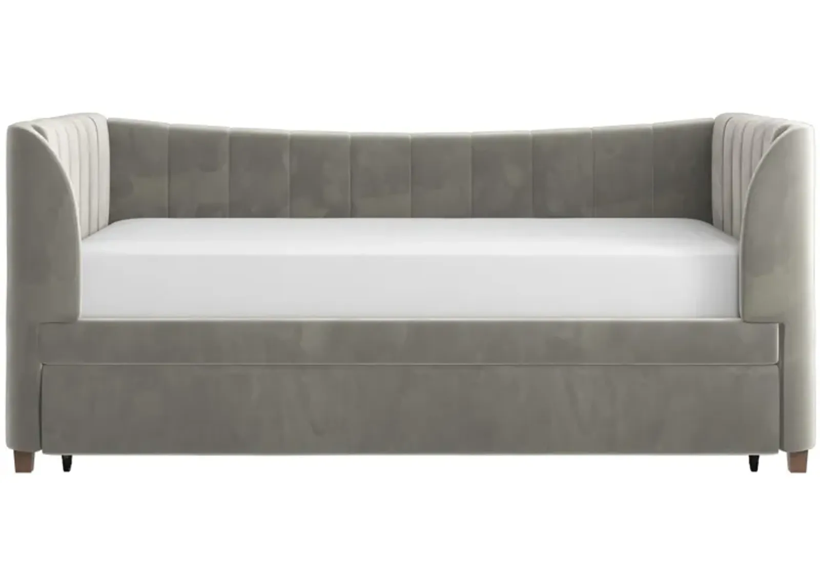 Valentina Upholstered Daybed with Trundle and Vertical Stitching