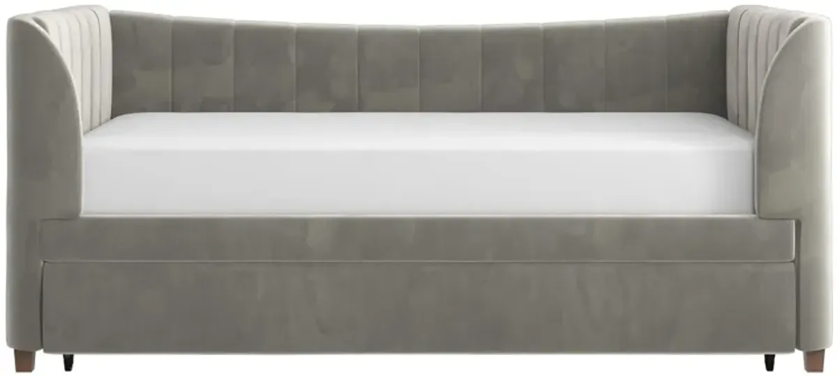 Valentina Upholstered Daybed with Trundle and Vertical Stitching