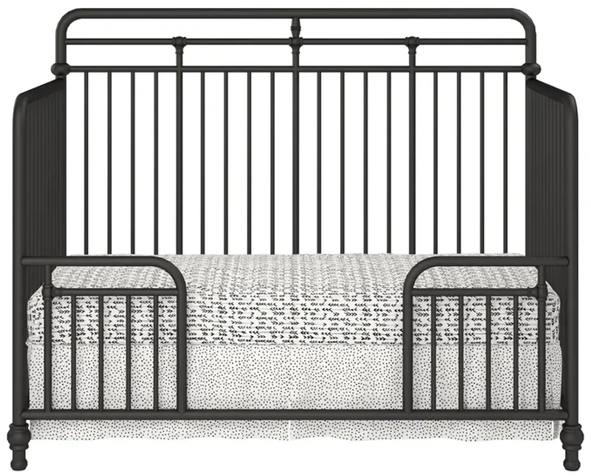 Monarch Hill Hawken 3 in 1 Convertible Metal Crib Adjusts to 3 Heights