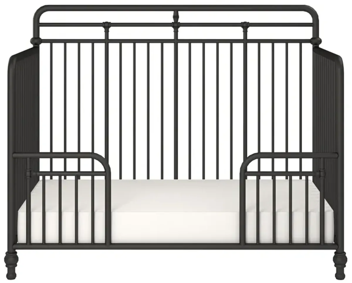 Monarch Hill Hawken 3 in 1 Convertible Metal Crib Adjusts to 3 Heights