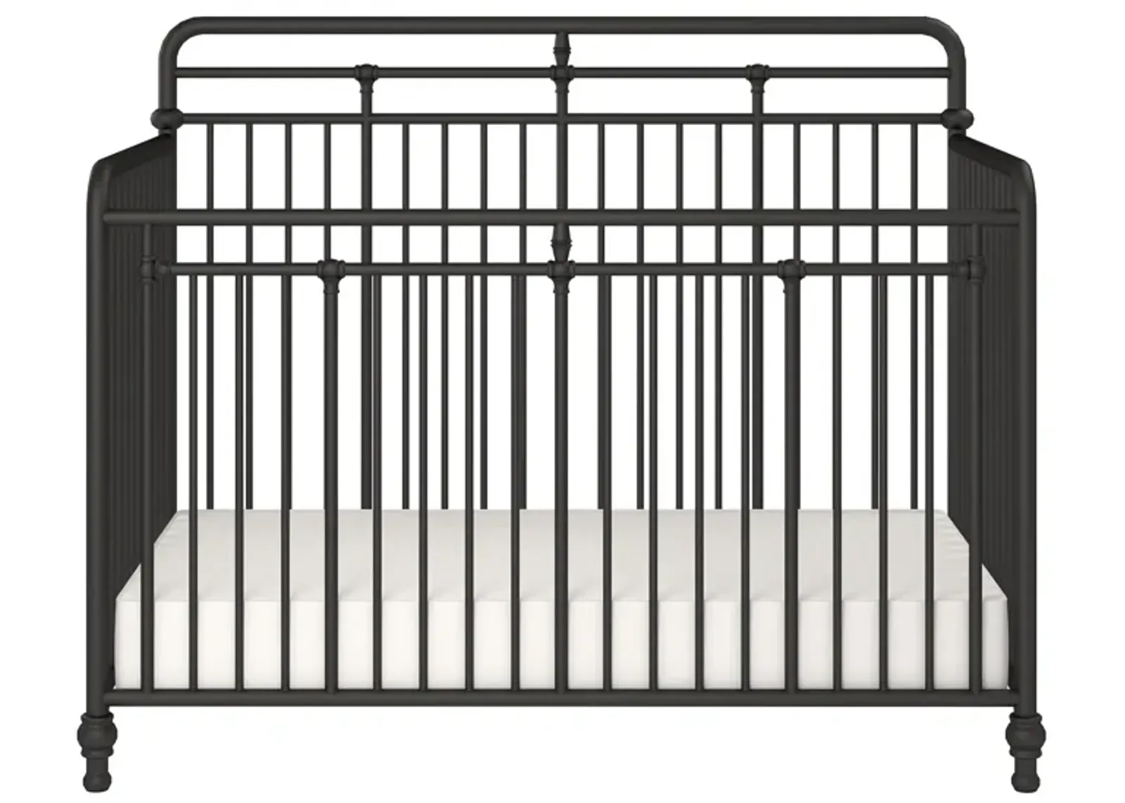 Monarch Hill Hawken 3 in 1 Convertible Metal Crib Adjusts to 3 Heights