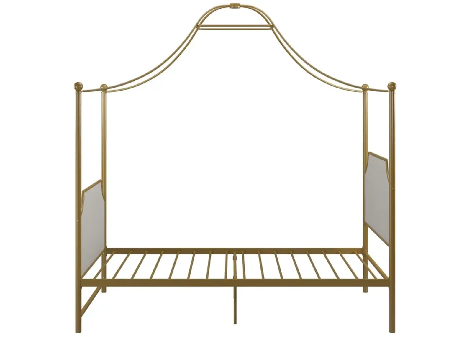 Monarch Hill Clementine Canopy Bed with Linen Headboard and Footboard