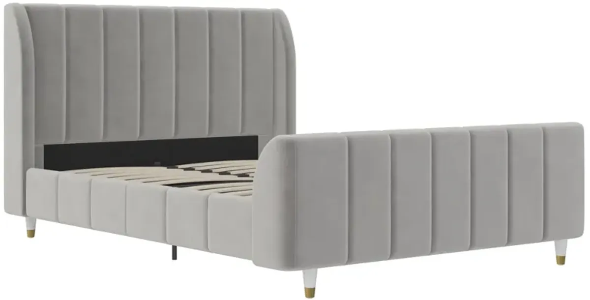 Valentina Upholstered Bed with Channel Tufting