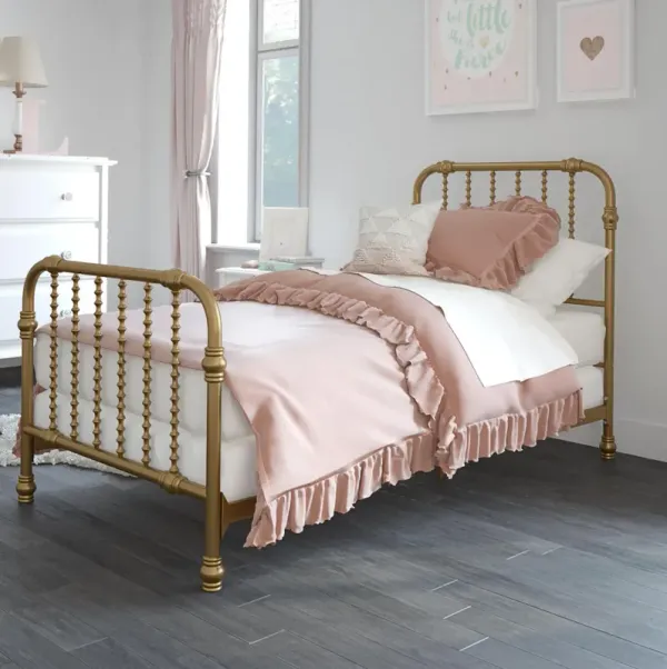 Monarch Hill Wren Metal Bed with Curved Scrollwork Design