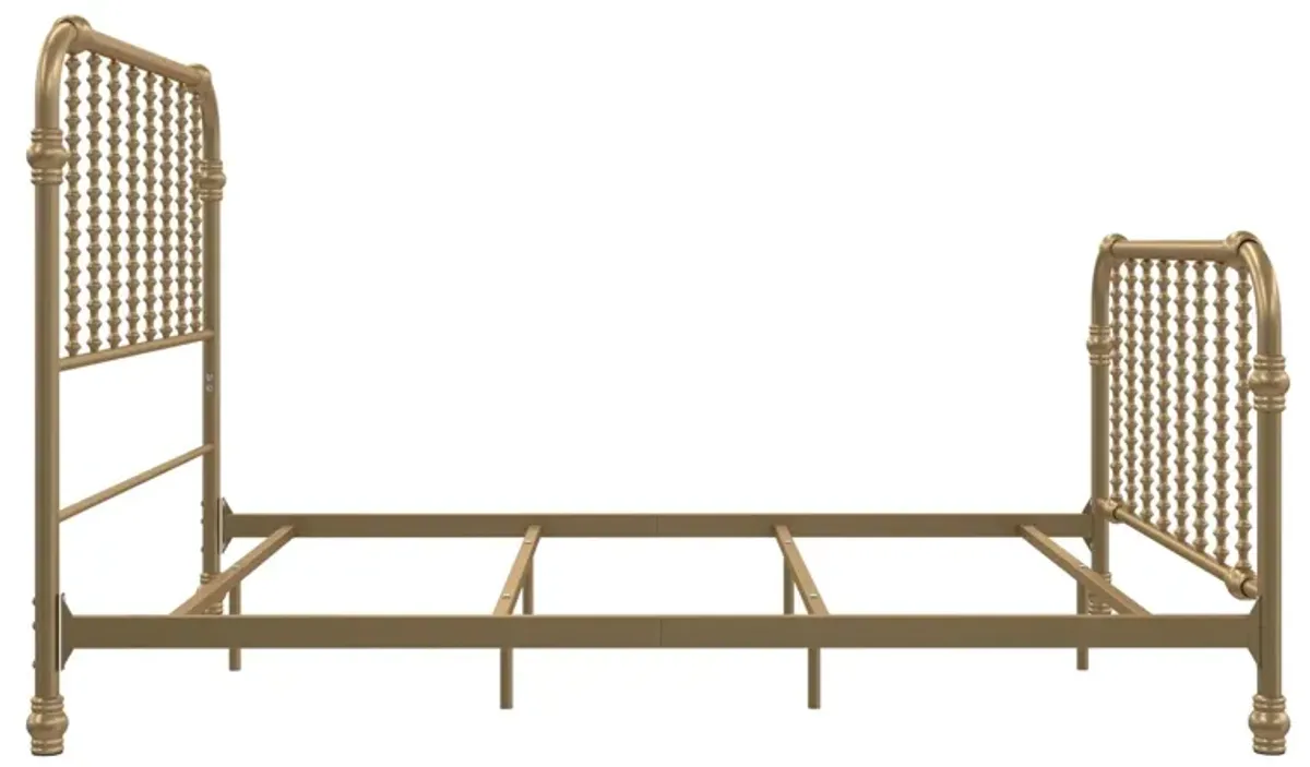 Monarch Hill Wren Metal Bed with Curved Scrollwork Design