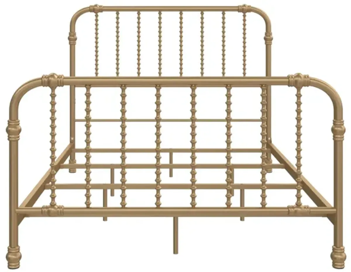 Monarch Hill Wren Metal Bed with Curved Scrollwork Design