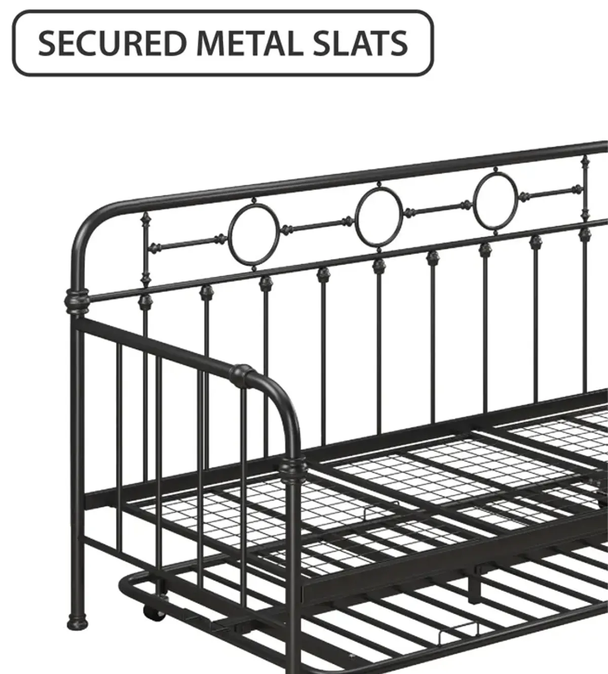 Willow Vintage Industrial Metal Daybed and Trundle Set