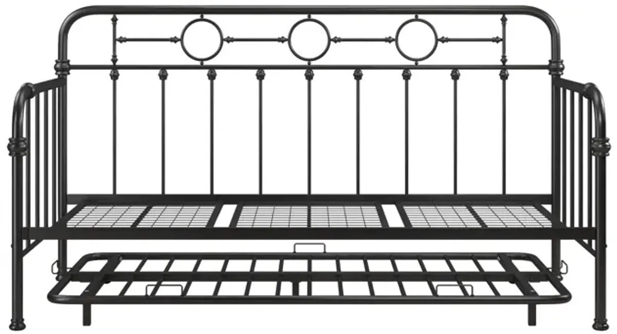 Willow Vintage Industrial Metal Daybed and Trundle Set