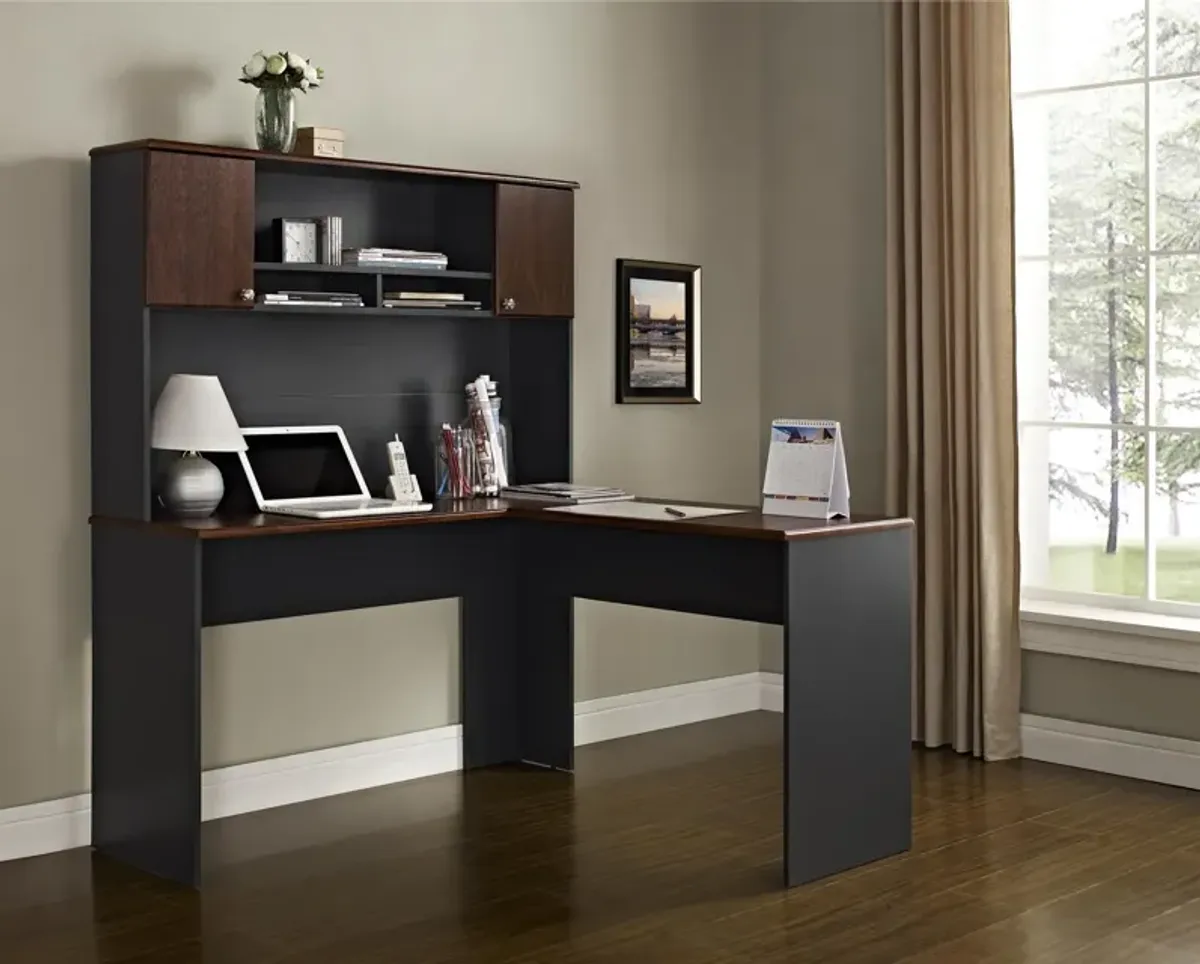 Amara L-Shaped Desk with Wire Management Grommet