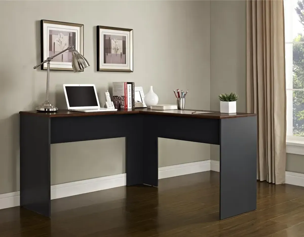 Amara L-Shaped Desk with Wire Management Grommet