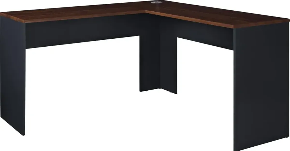 Amara L-Shaped Desk with Wire Management Grommet