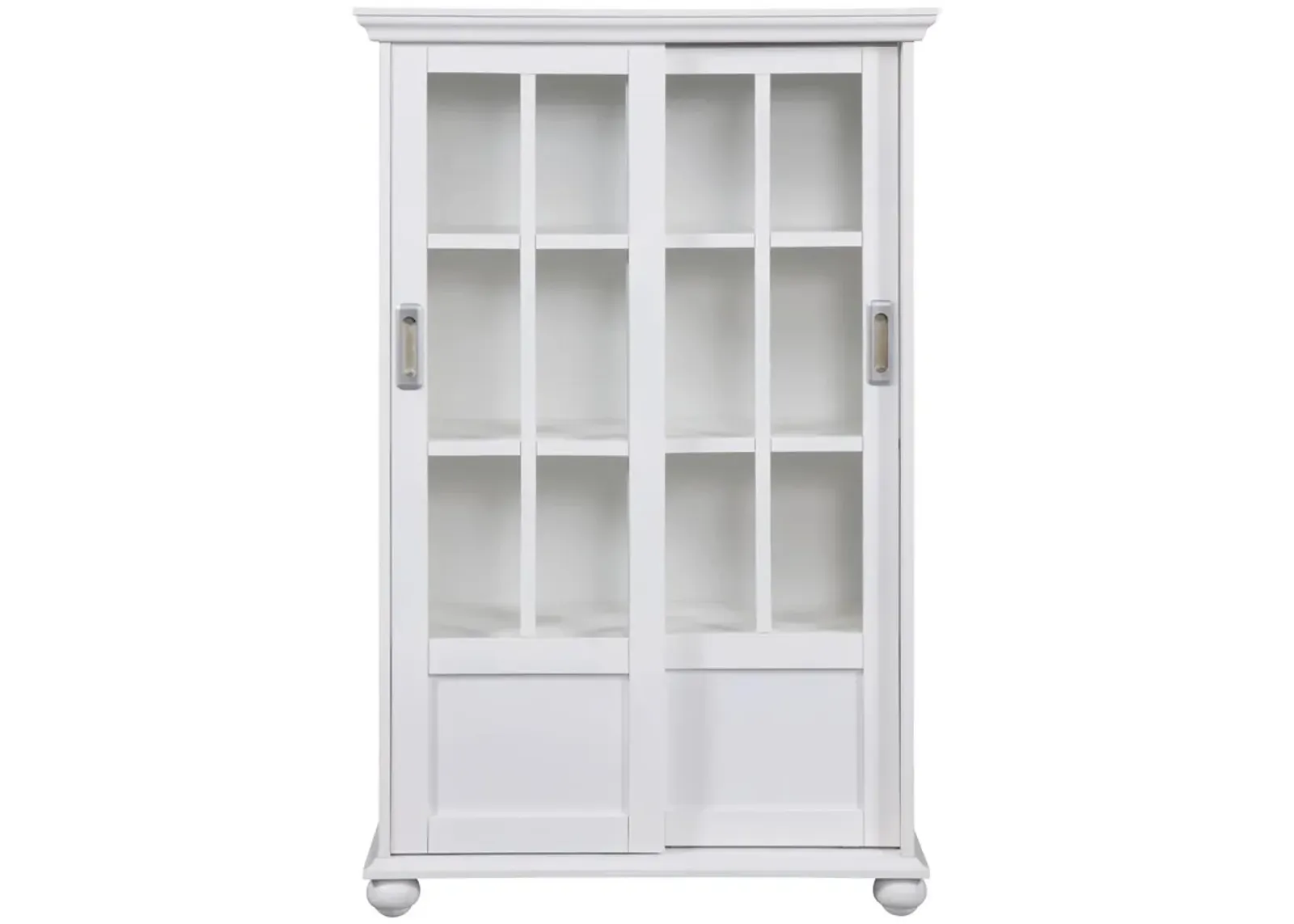 Aaron Lane Tall Bookcase with 2 Sliding Glass Doors