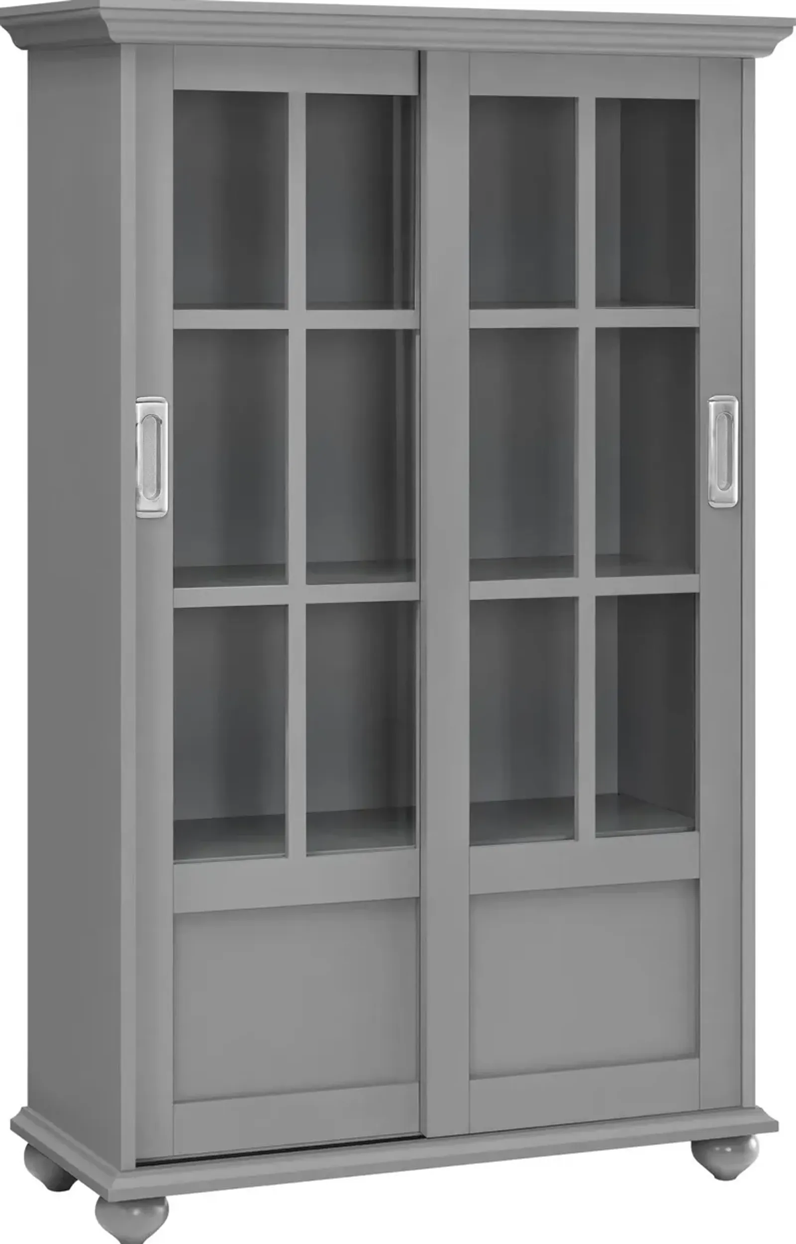 Aaron Lane Tall Bookcase with 2 Sliding Glass Doors